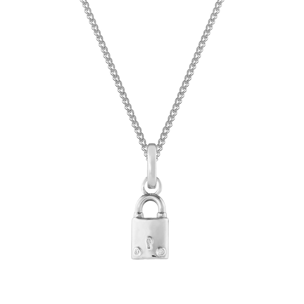 Lock Silver Clip Charm