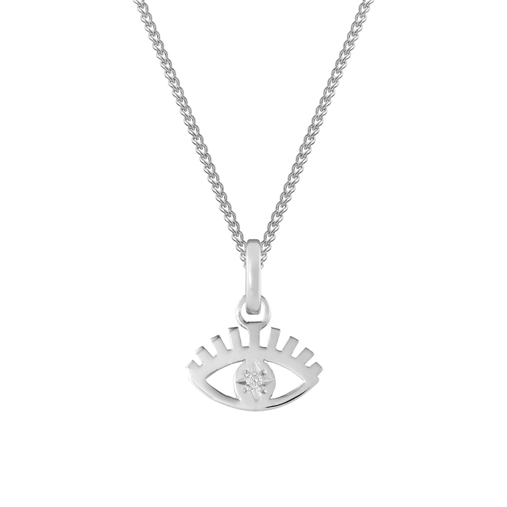 Evil Eye Silver Clip Charm