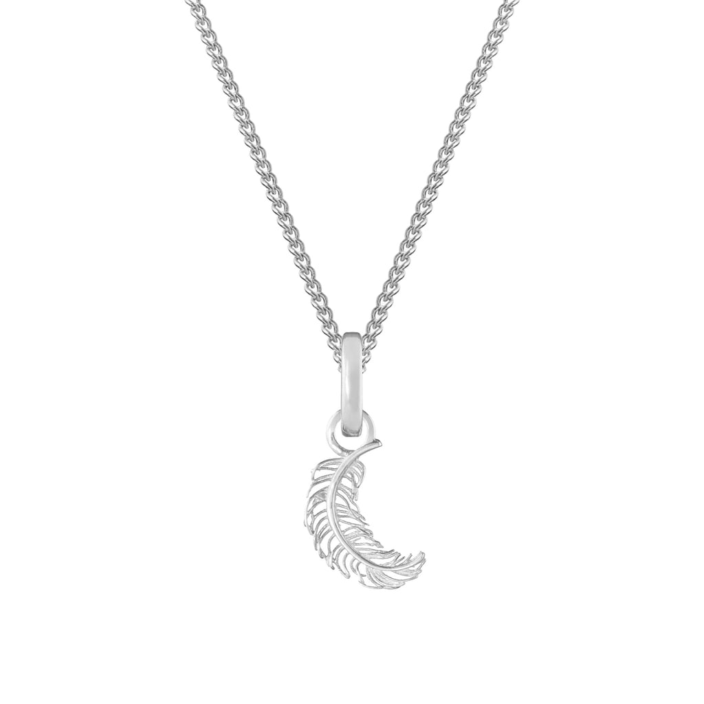 Feather Silver Clip Charm