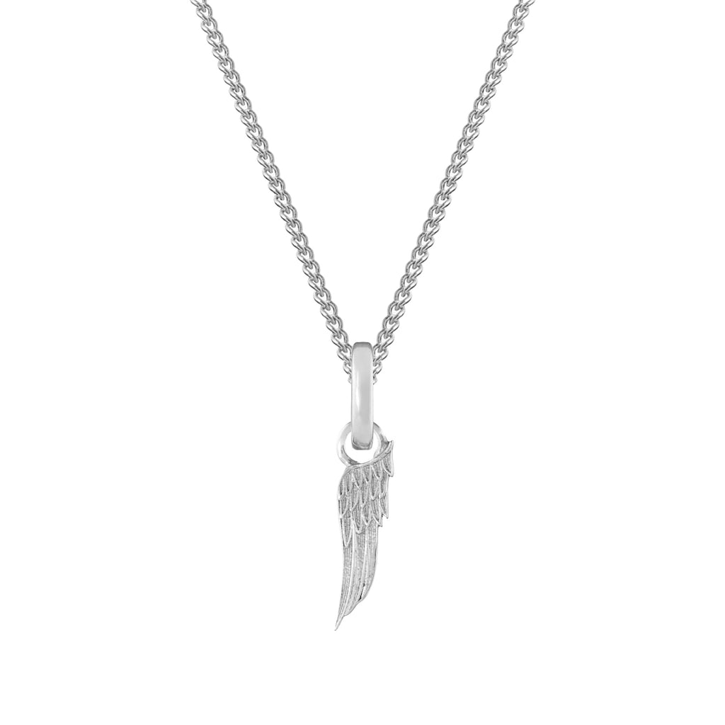 Angel Wing Silver Clip Charm