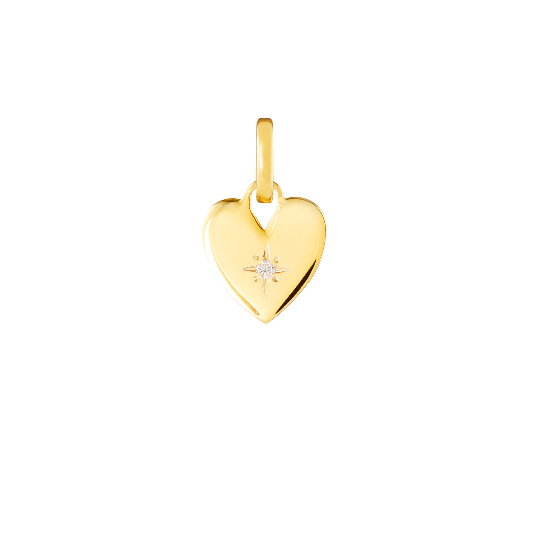 Birthstone Heart Gold Plated Clip Charm