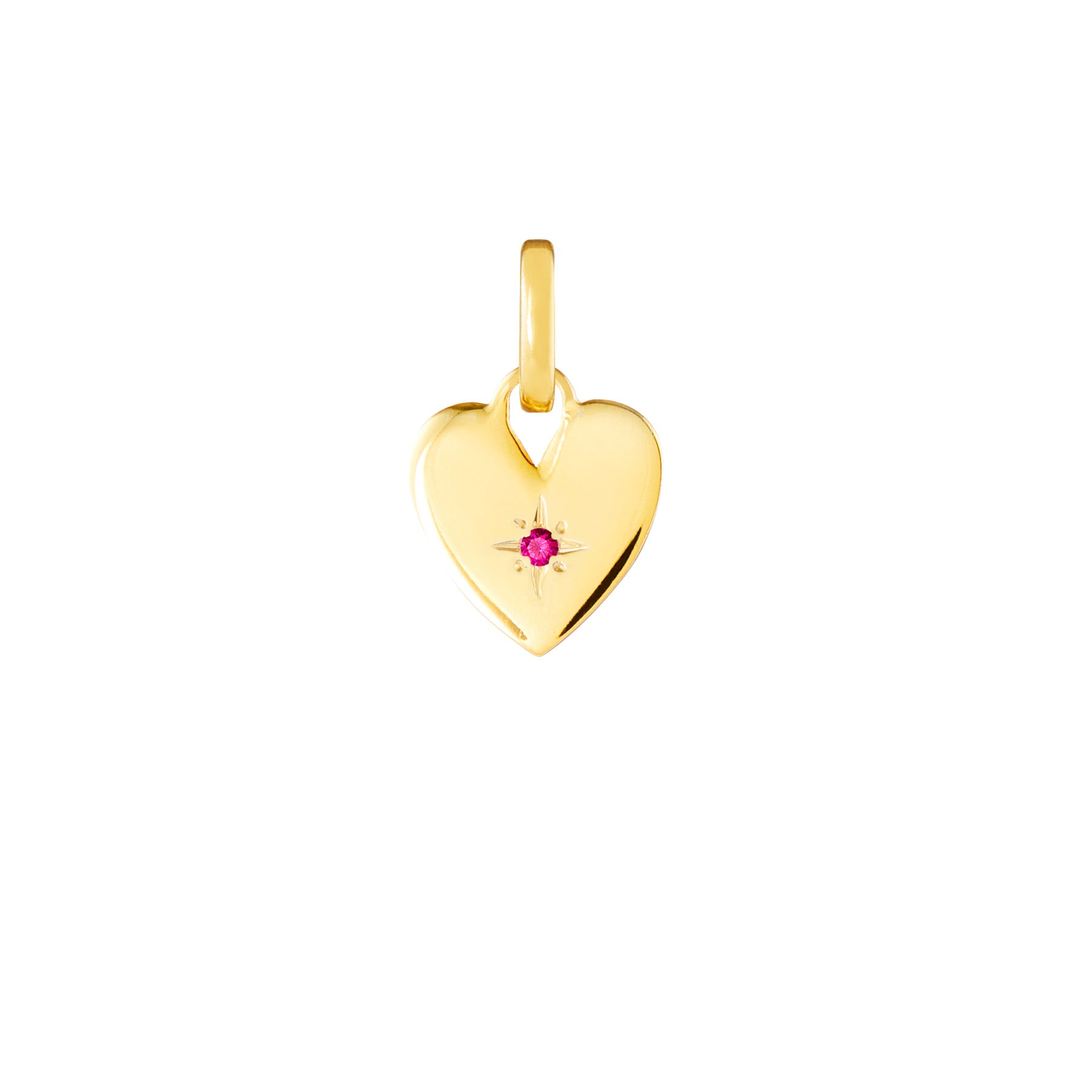 Birthstone Heart 9ct Gold Clip Charm