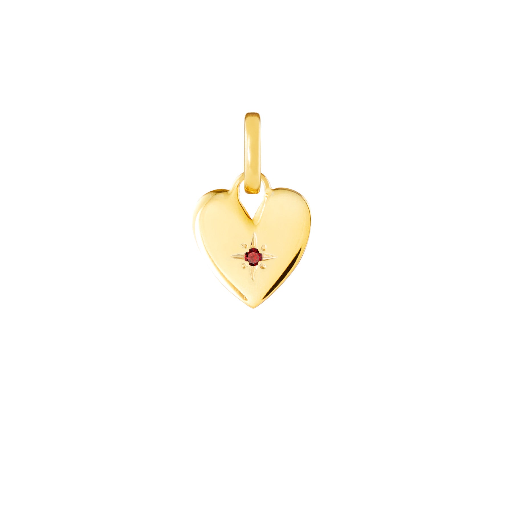 Birthstone Heart Gold Plated Clip Charm