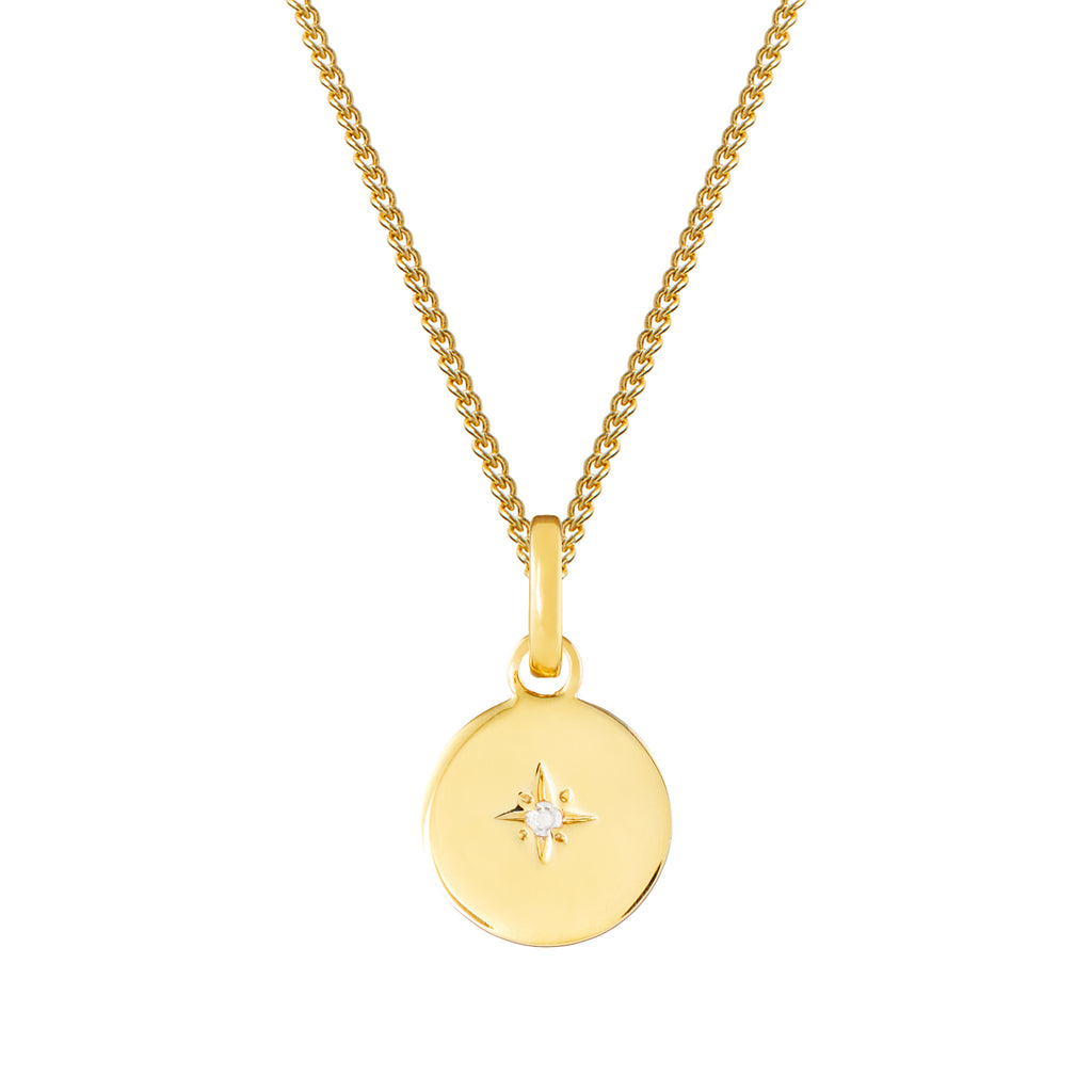 Birthstone Disk Gold Plated Clip Charm