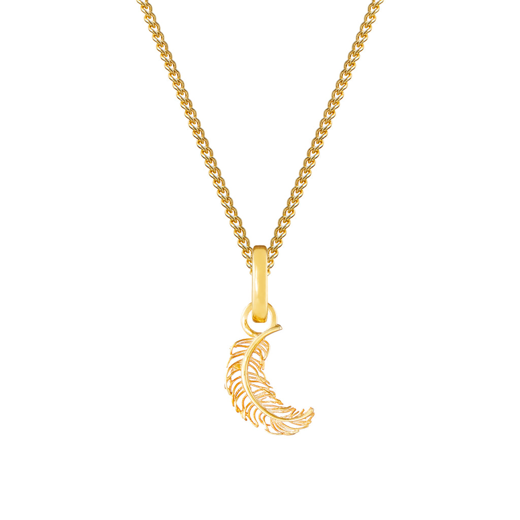 Feather Gold Plated Clip Charm