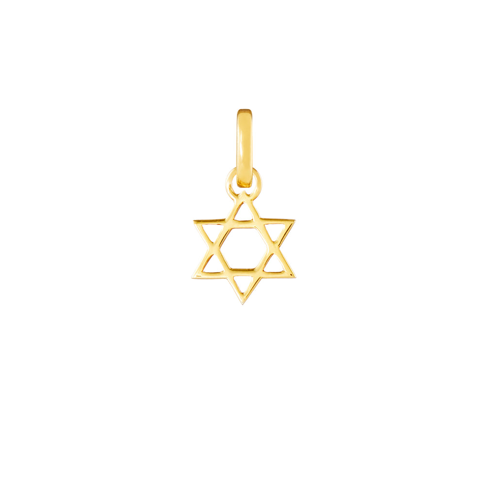 Star of David Gold Plated Clip Charm