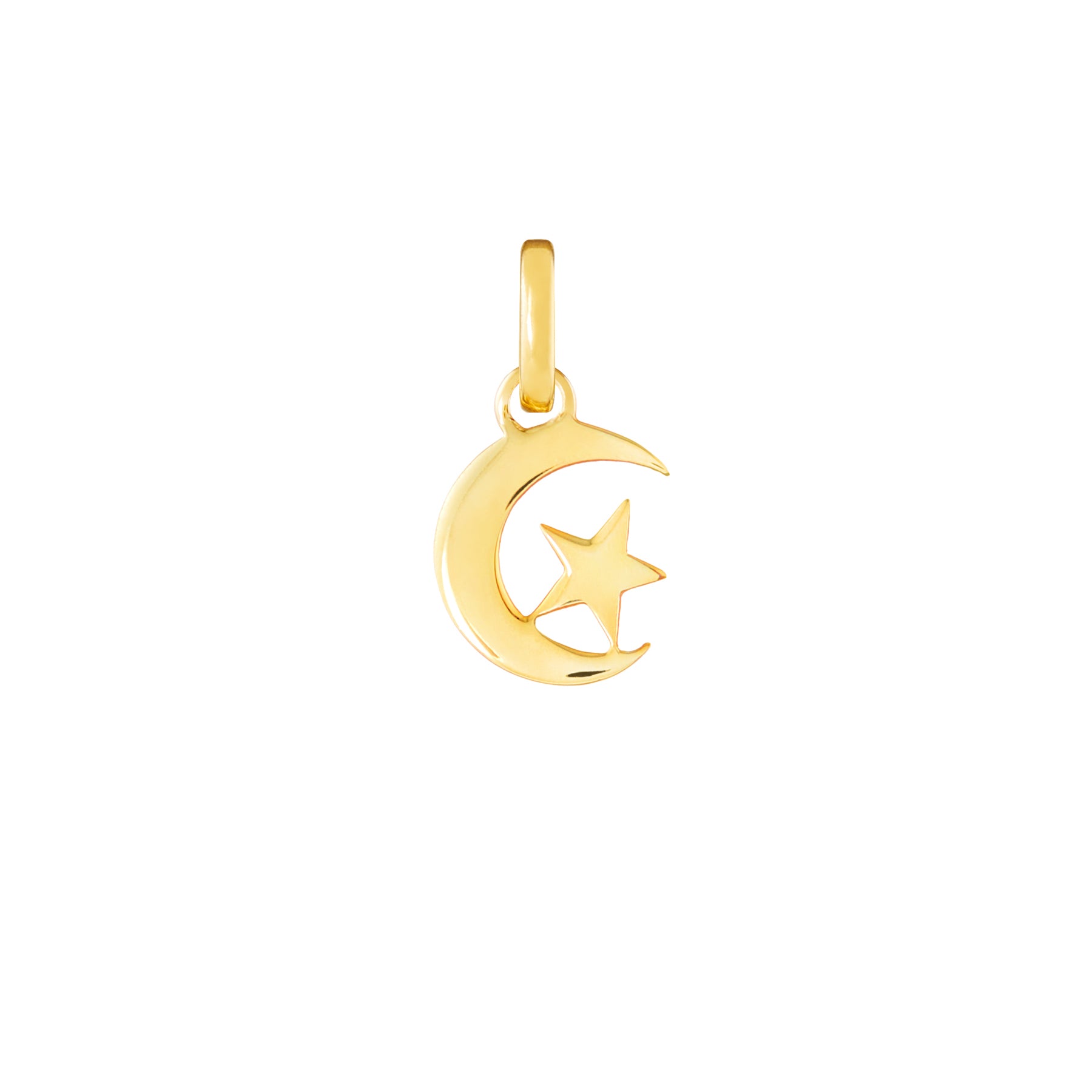 Star & Crescent Moon Gold Plated Clip Charm