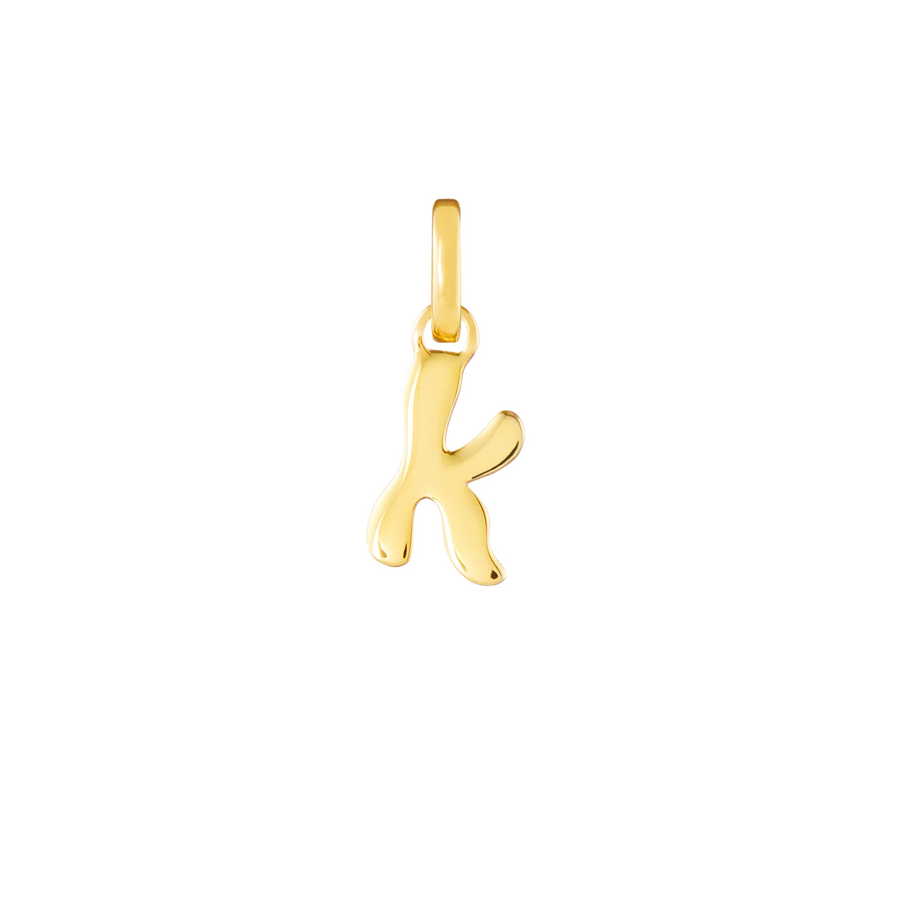 Letter Gold Plated Clip Charm