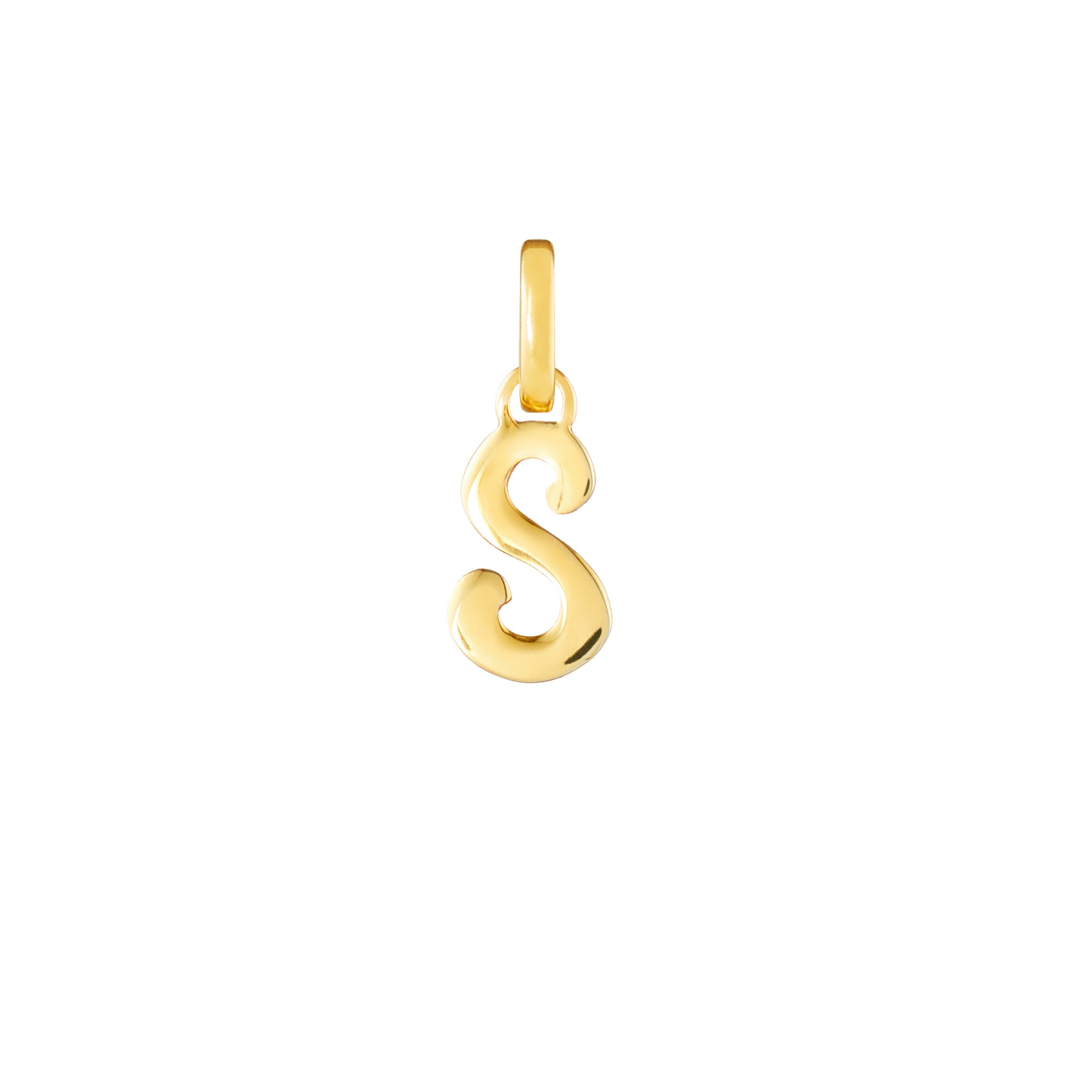 Letter Gold Plated Clip Charm