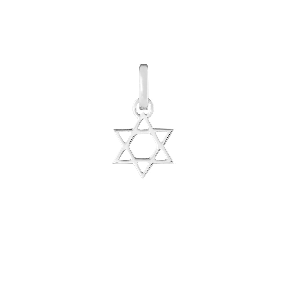 Star of David Silver Clip Charm