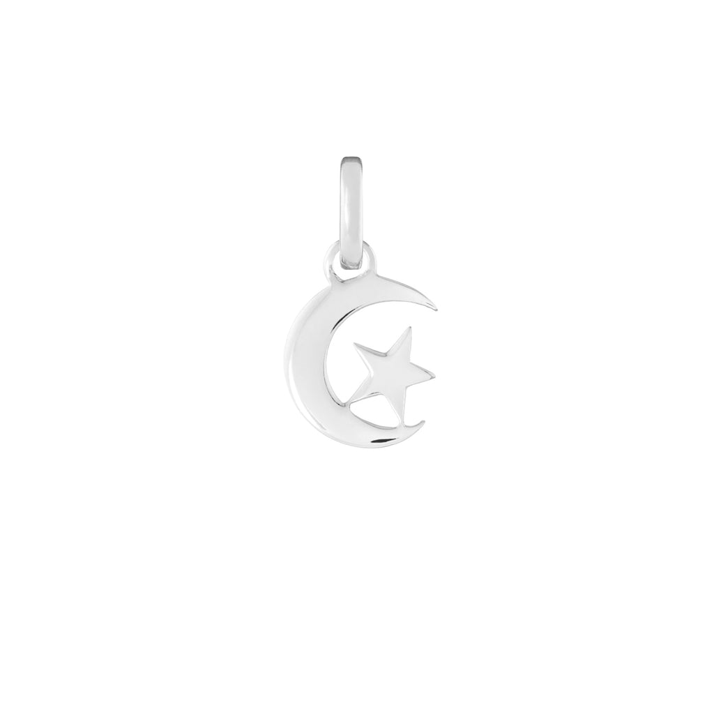 Star & Crescent Moon Silver Clip Charm