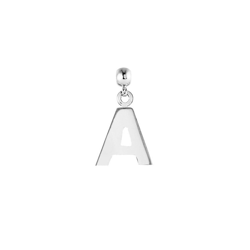 Letter Silver Charms