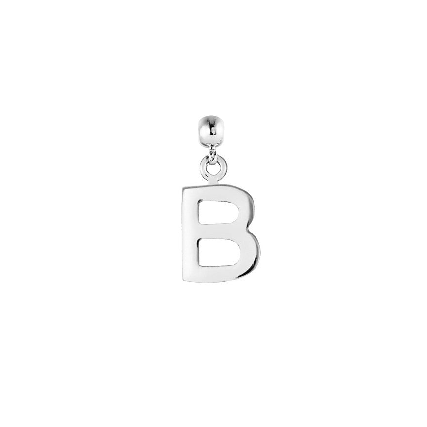 Letter Silver Charms