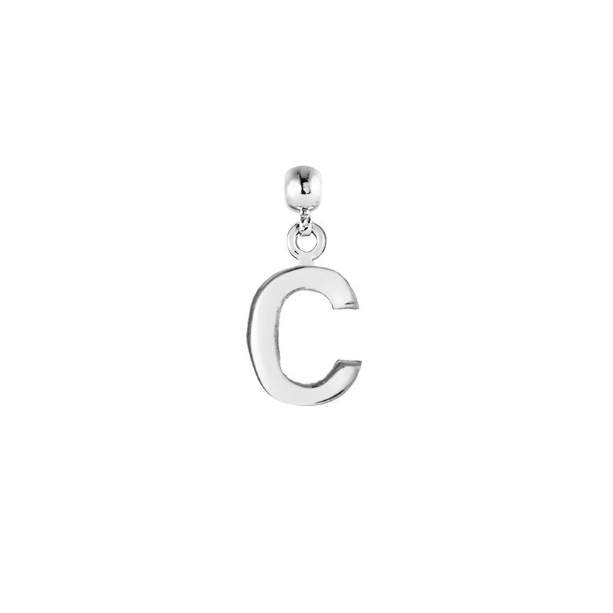 Letter Silver Charms