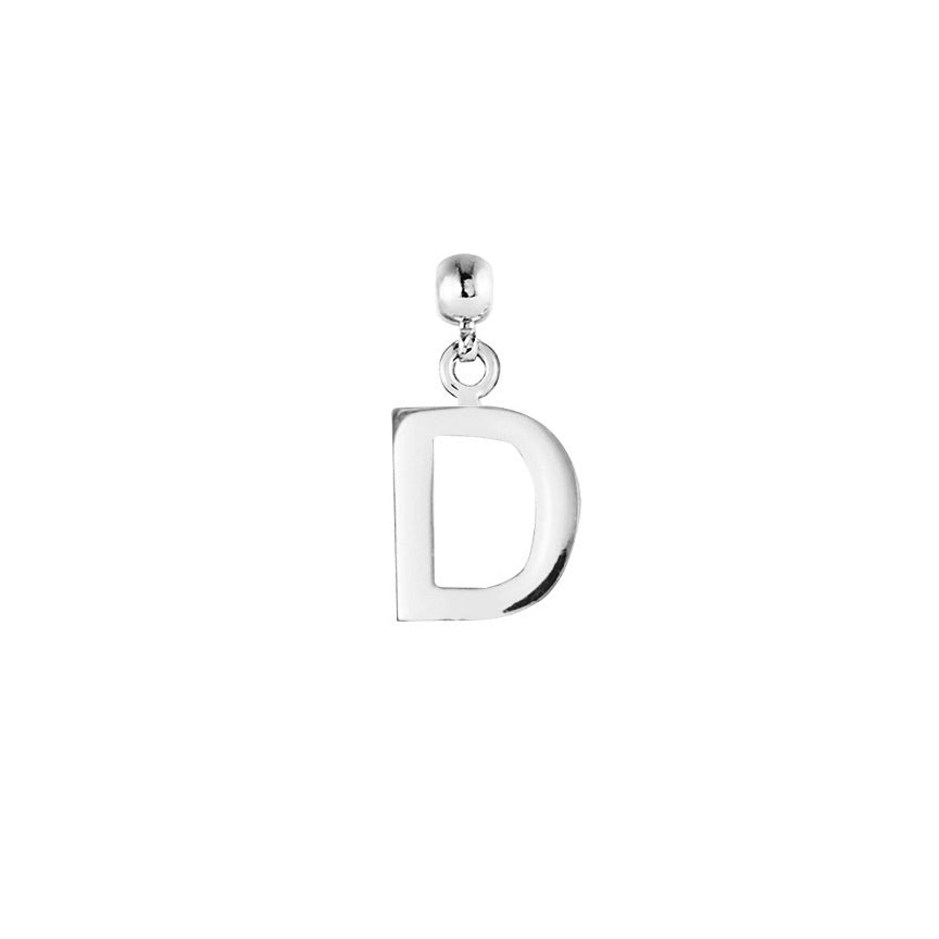 Letter Silver Charms