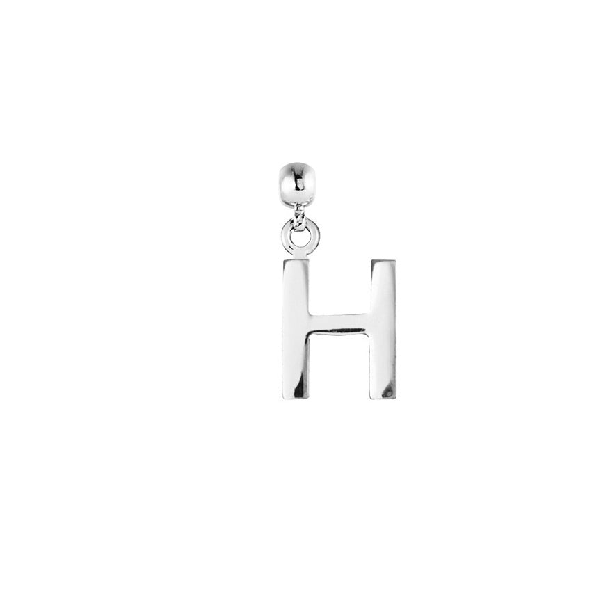 Letter Silver Charms