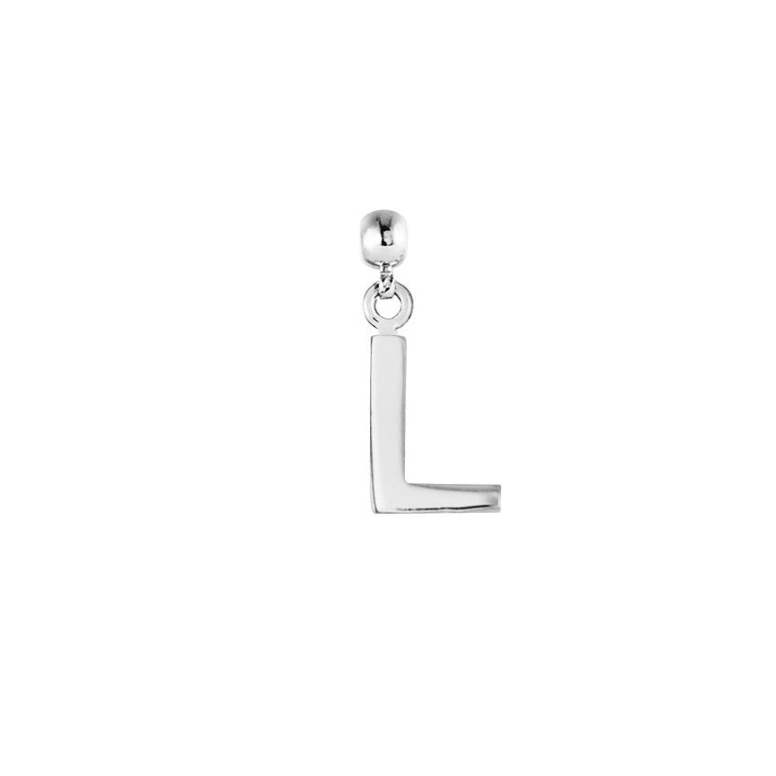 Letter Silver Charms