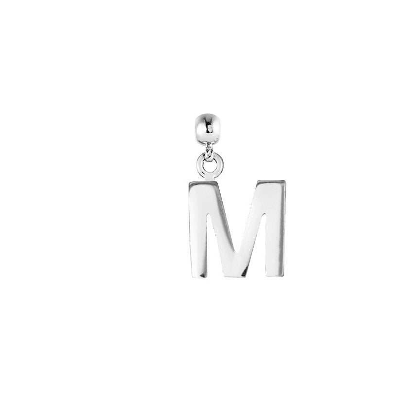 Letter Silver Charms