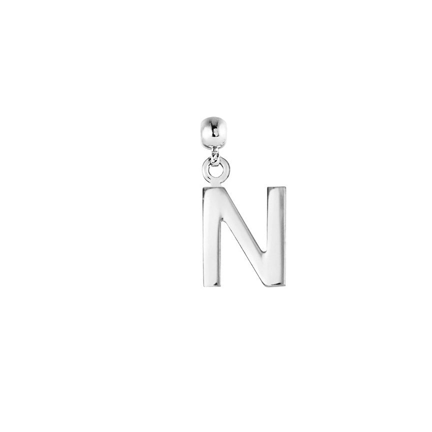 Letter Silver Charms