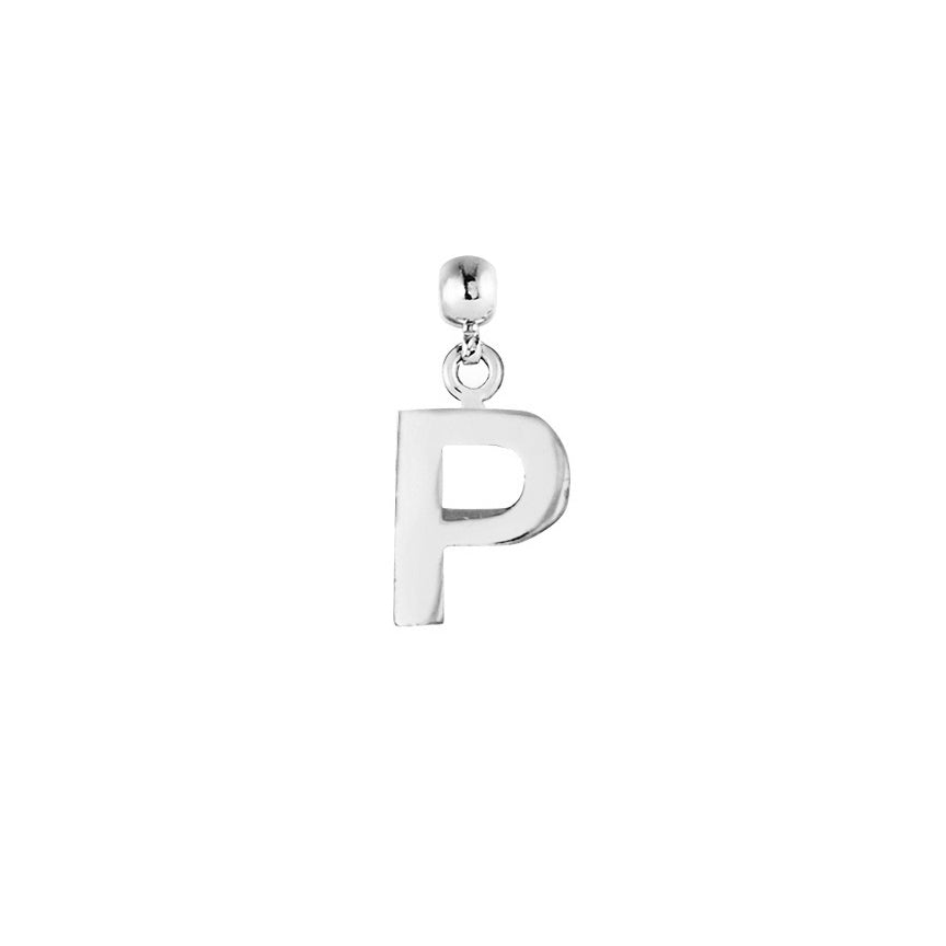 Letter Silver Charms