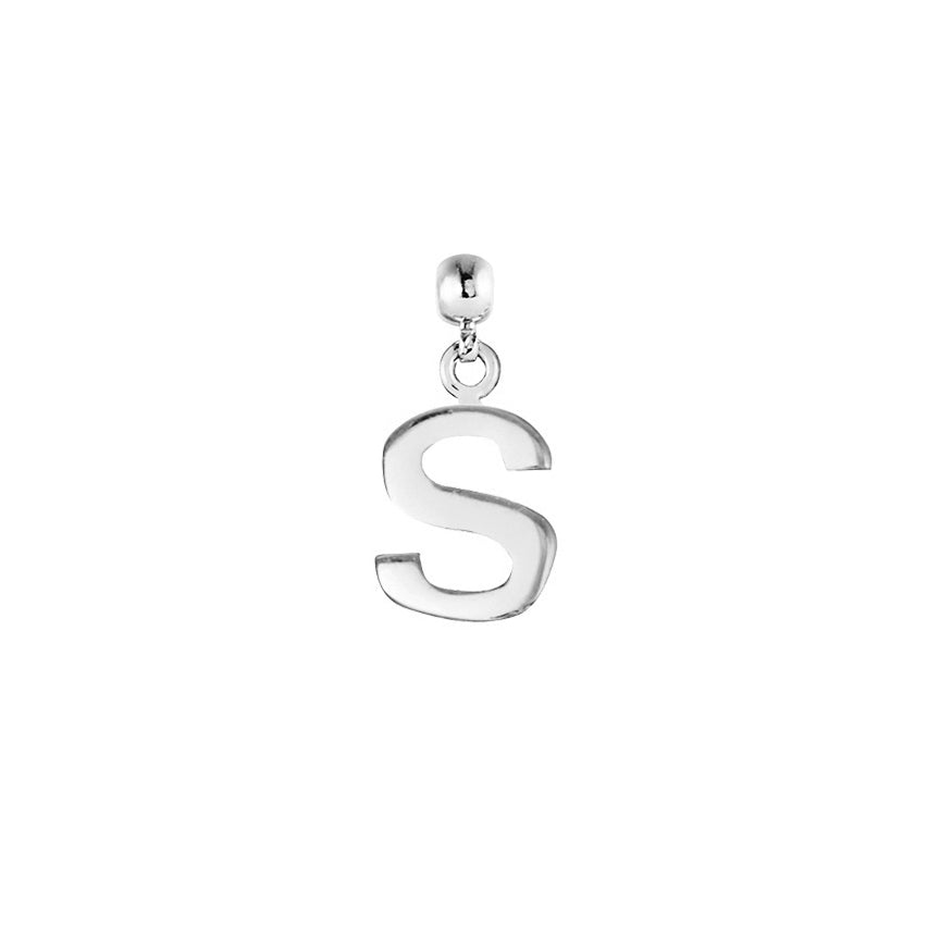 Letter Silver Charms