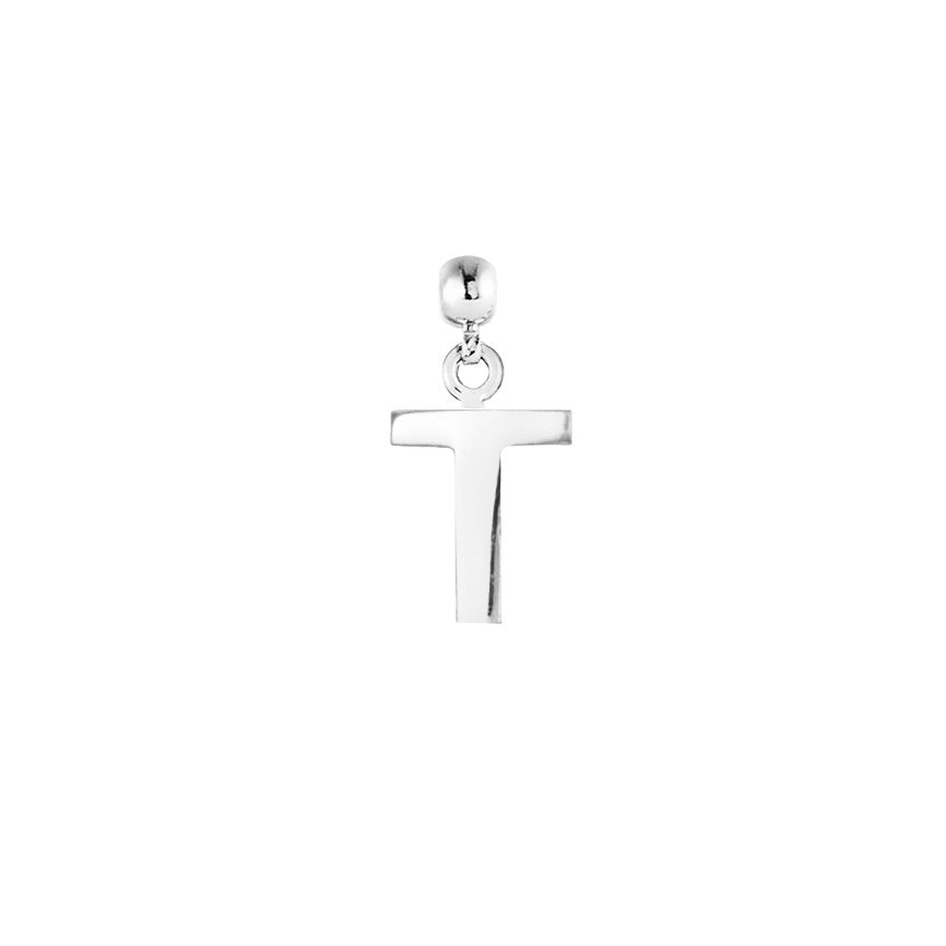 Letter Silver Charms
