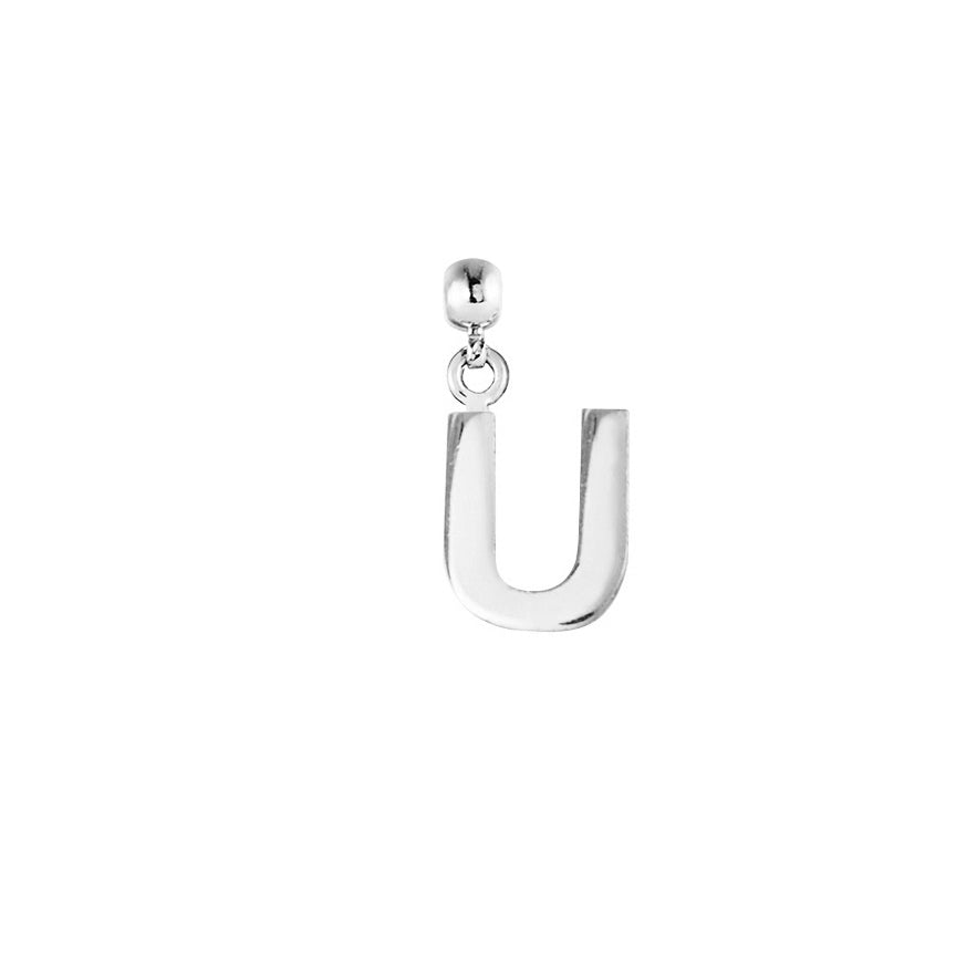 Letter Silver Charms