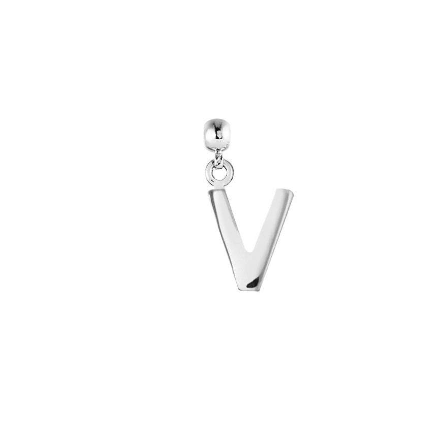 Letter Silver Charms