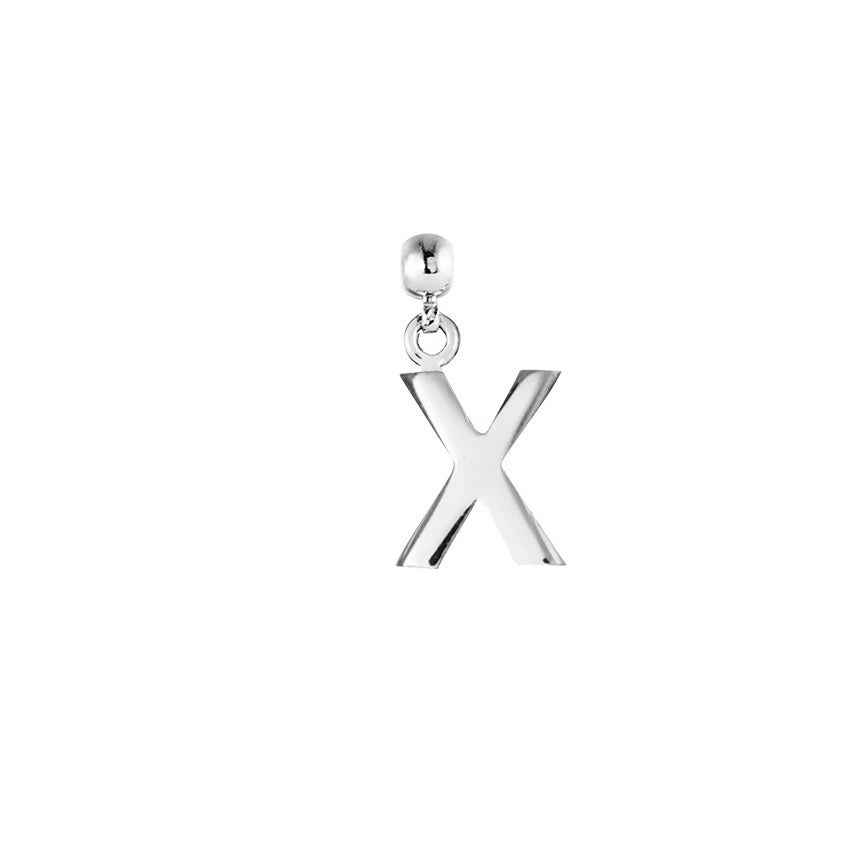 Letter Silver Charms