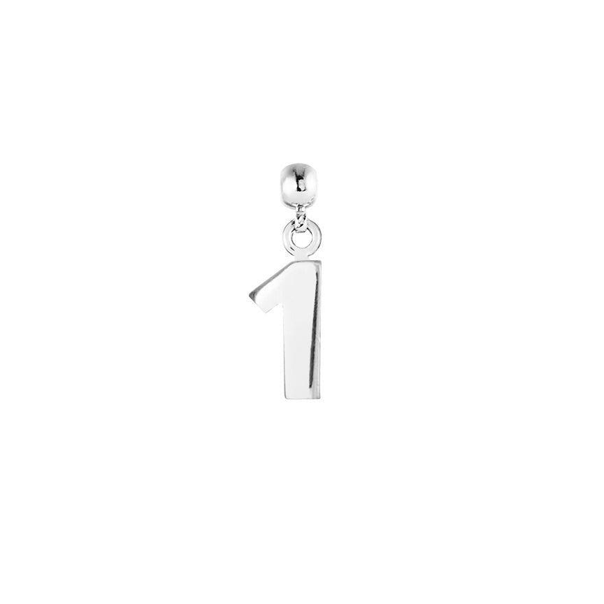 Number Silver Charms
