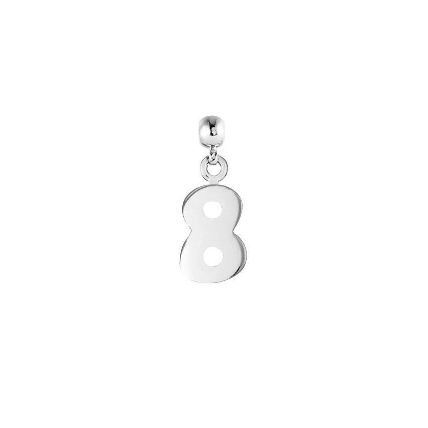 Number Silver Charms
