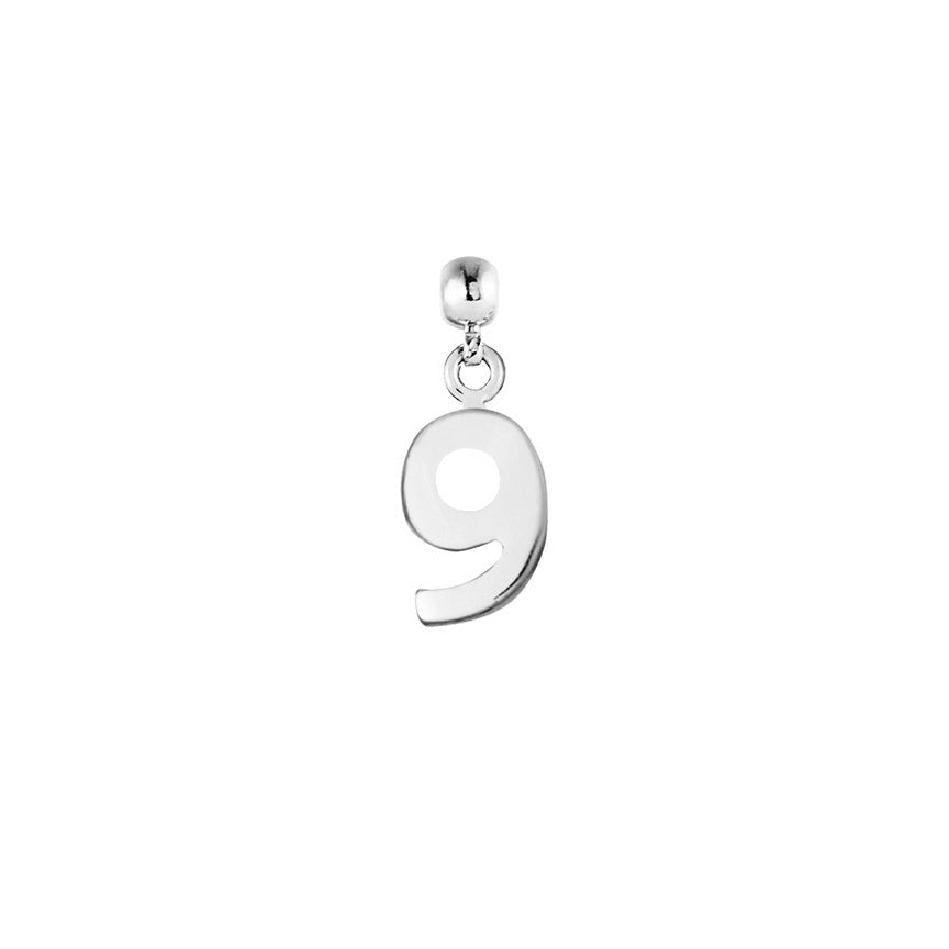 Number Silver Charms
