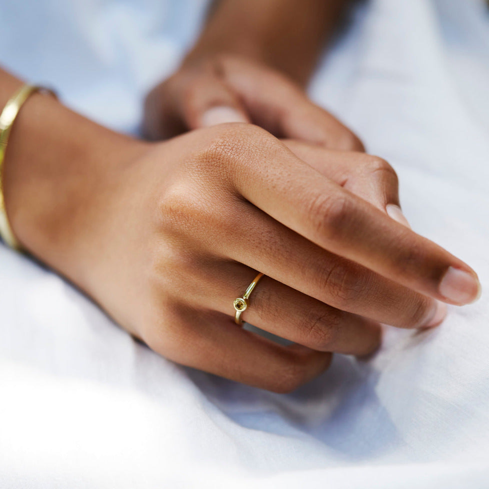 Gemstone Brass Ring | Women's Gemstone Brass Ring | ORA Jewellery