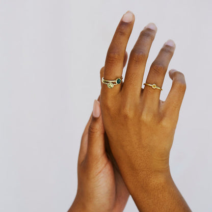 Gemstone Brass Ring | Women's Gemstone Brass Ring | ORA Jewellery