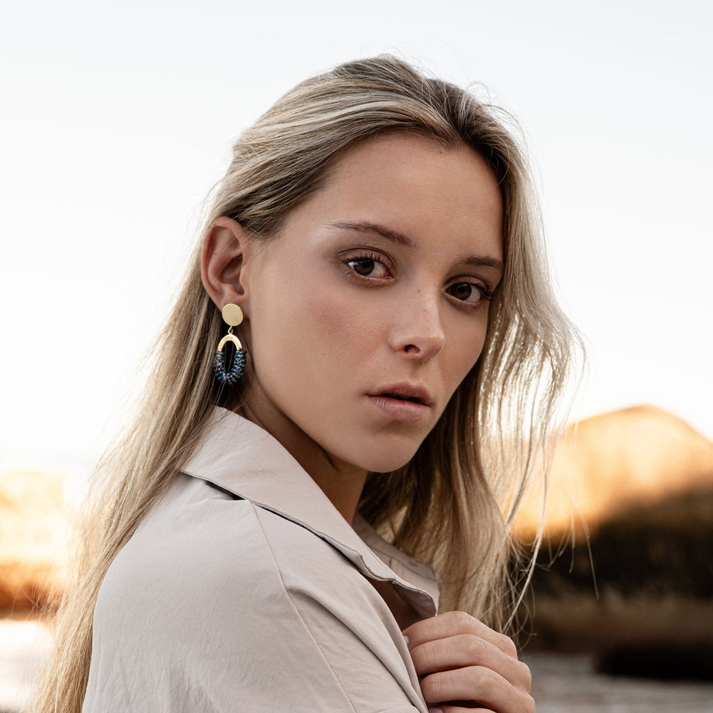 Monifa Statement Gold Plated Earrings