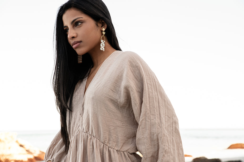 Amari Statement Gold Plated Earrings