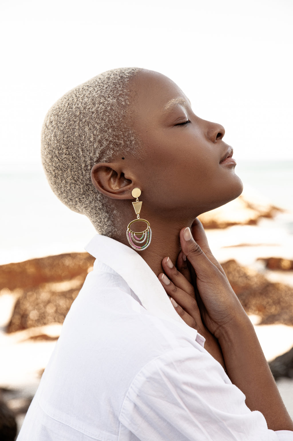 Imani Statement Gold Plated Earrings