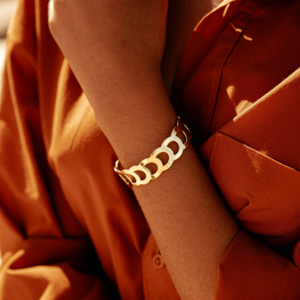 Circles Brass Cuff