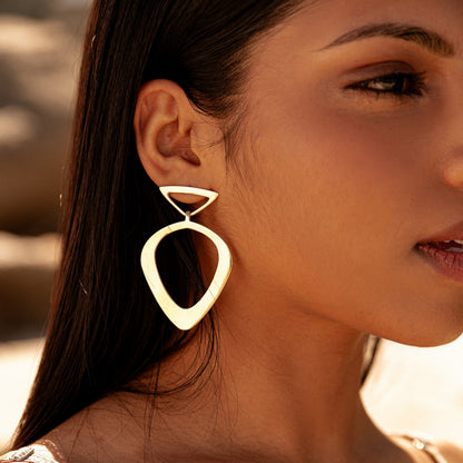 Venus Statement Gold Plated Earrings