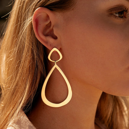 Gaia Statement Gold Plated Earrings