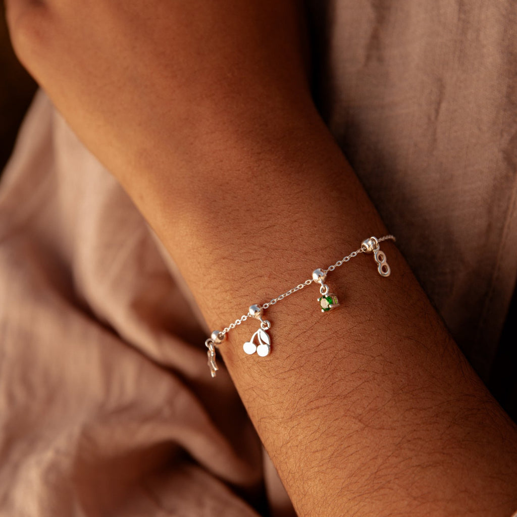 Cherry Silver Charm