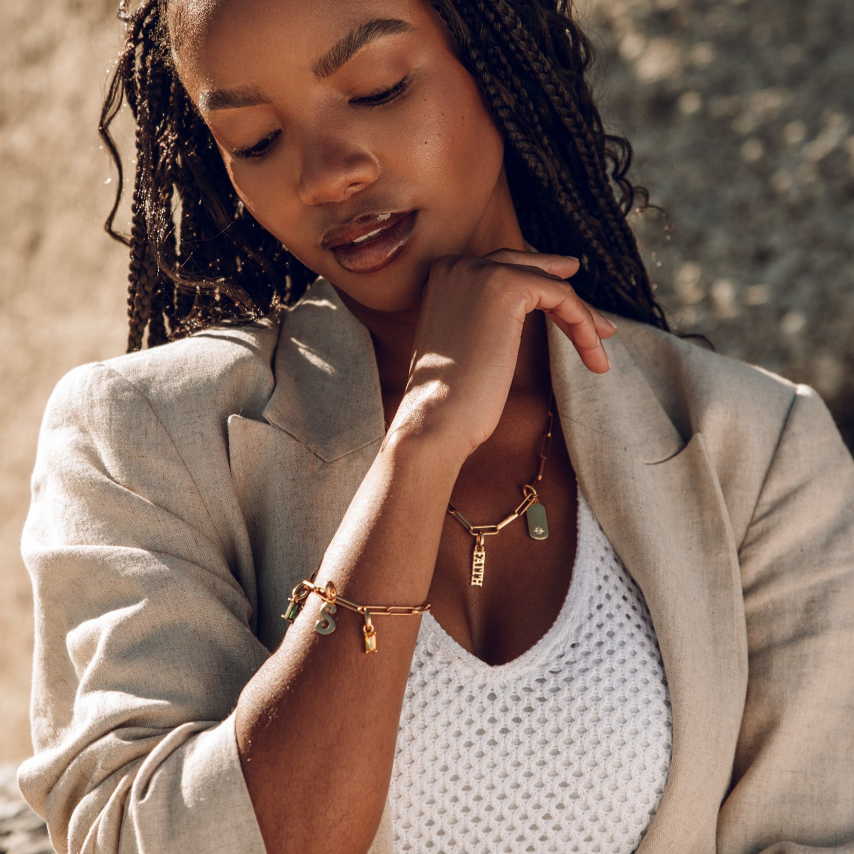 February Birthstone Gold Plated Clip Charm