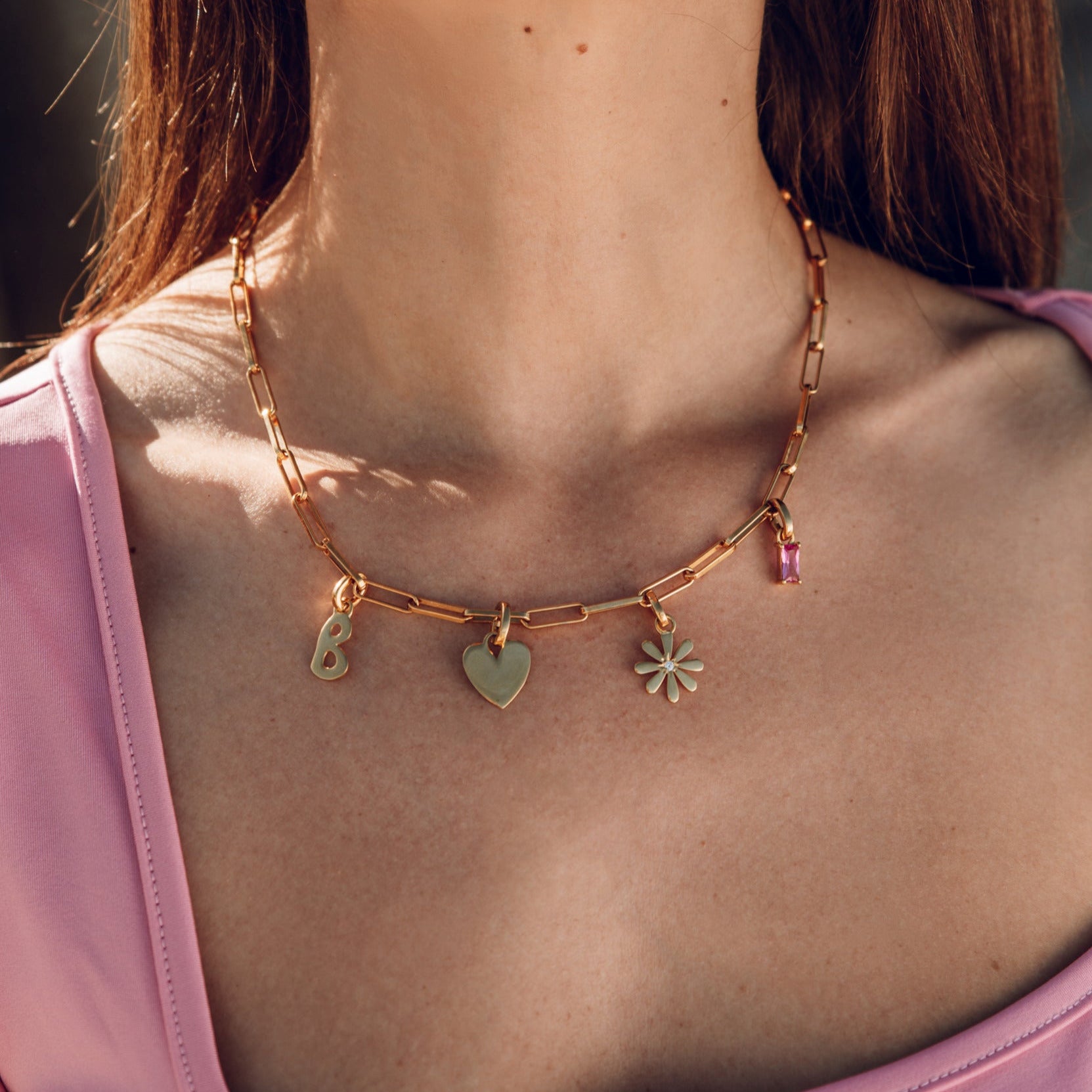 January Birthstone Gold Plated Clip Charm