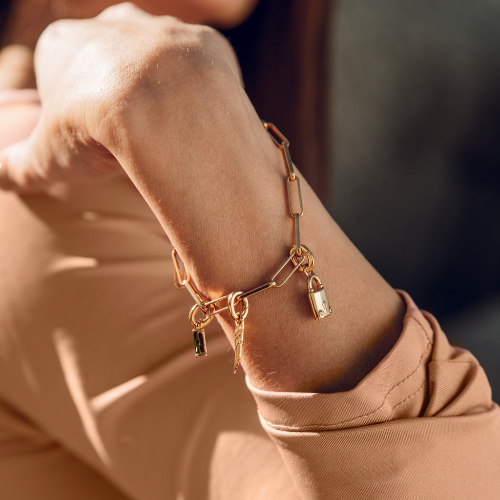 Lock Silver Clip Charm