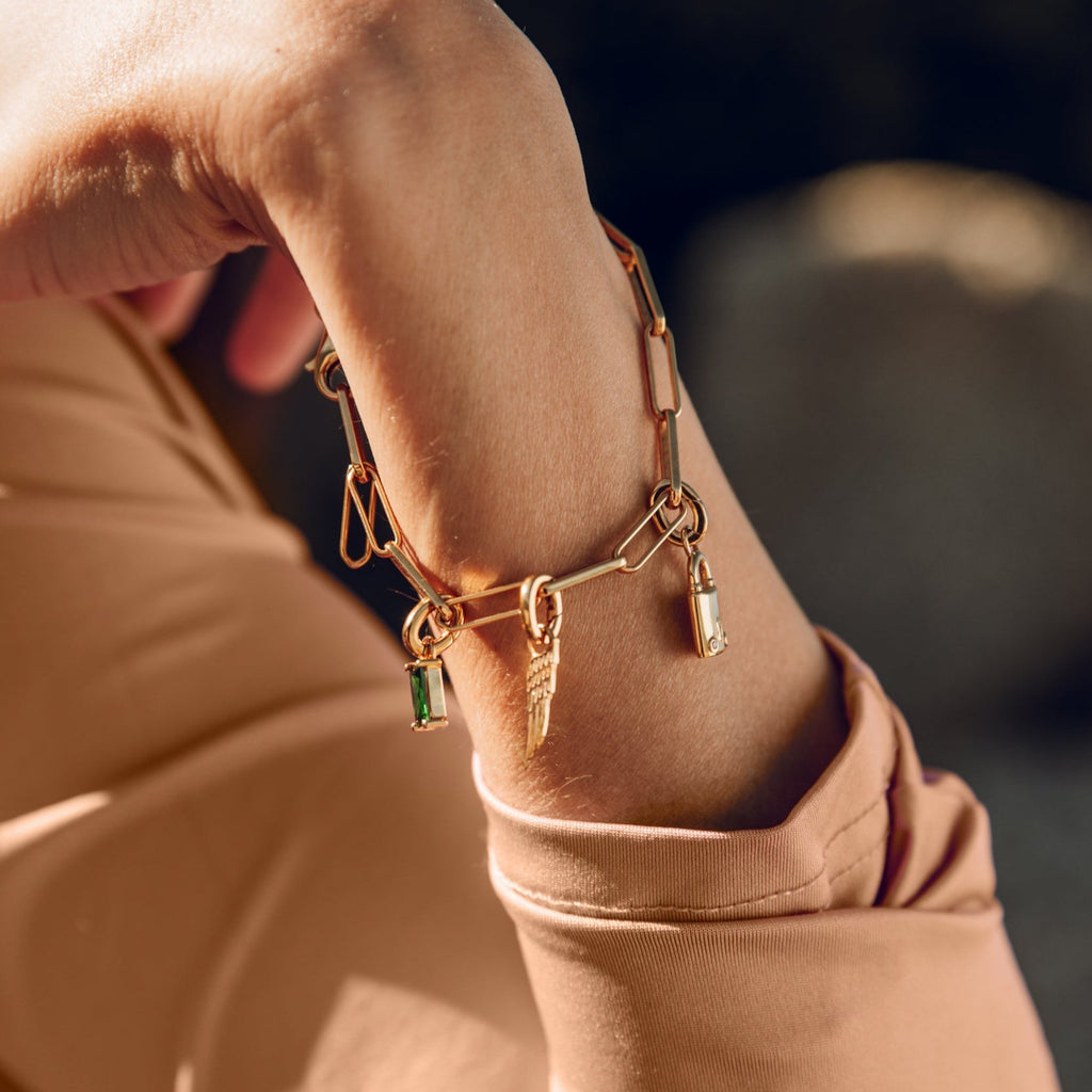 Wishbone Gold Plated Clip Charm