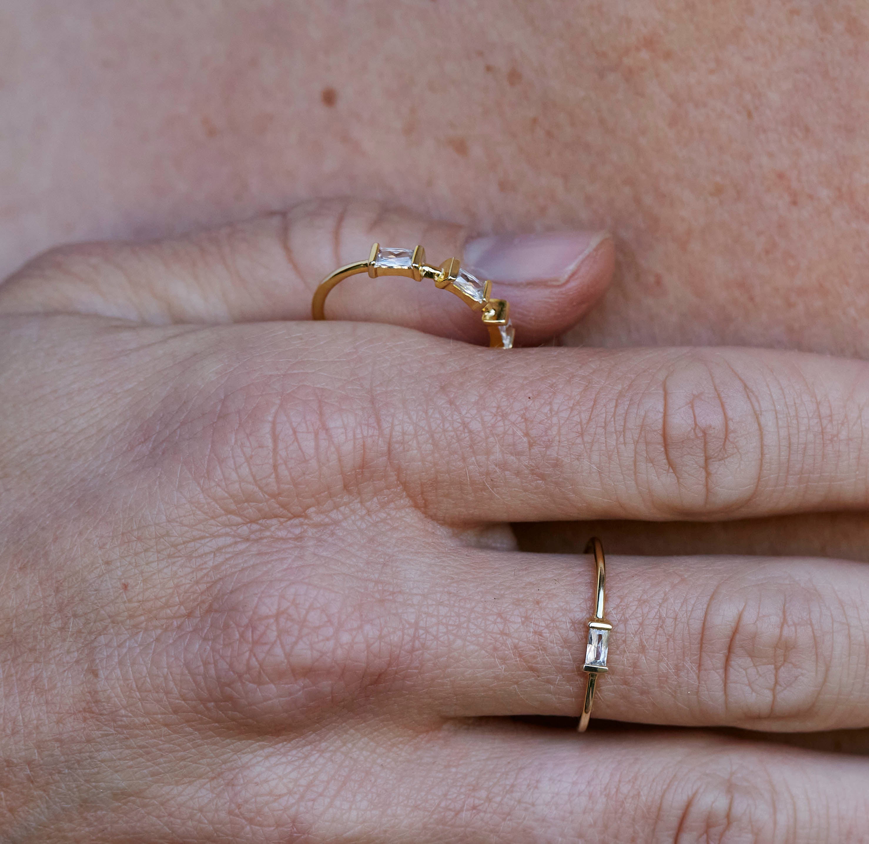 Ria Trio Shine Gold Ring