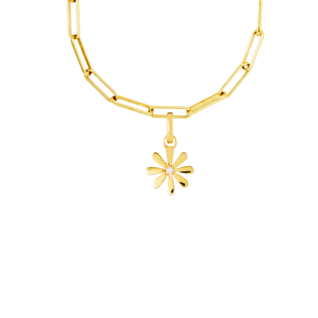 Daisy Gold Plated Clip Charm