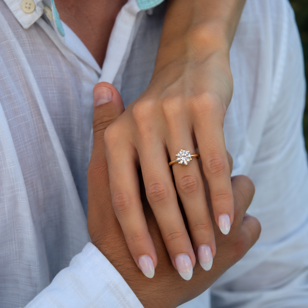 Protea Moissanite Engagement Ring