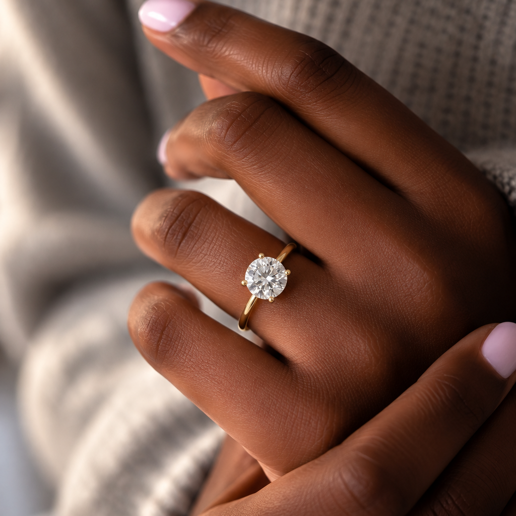 Round Solitaire Engagement Ring