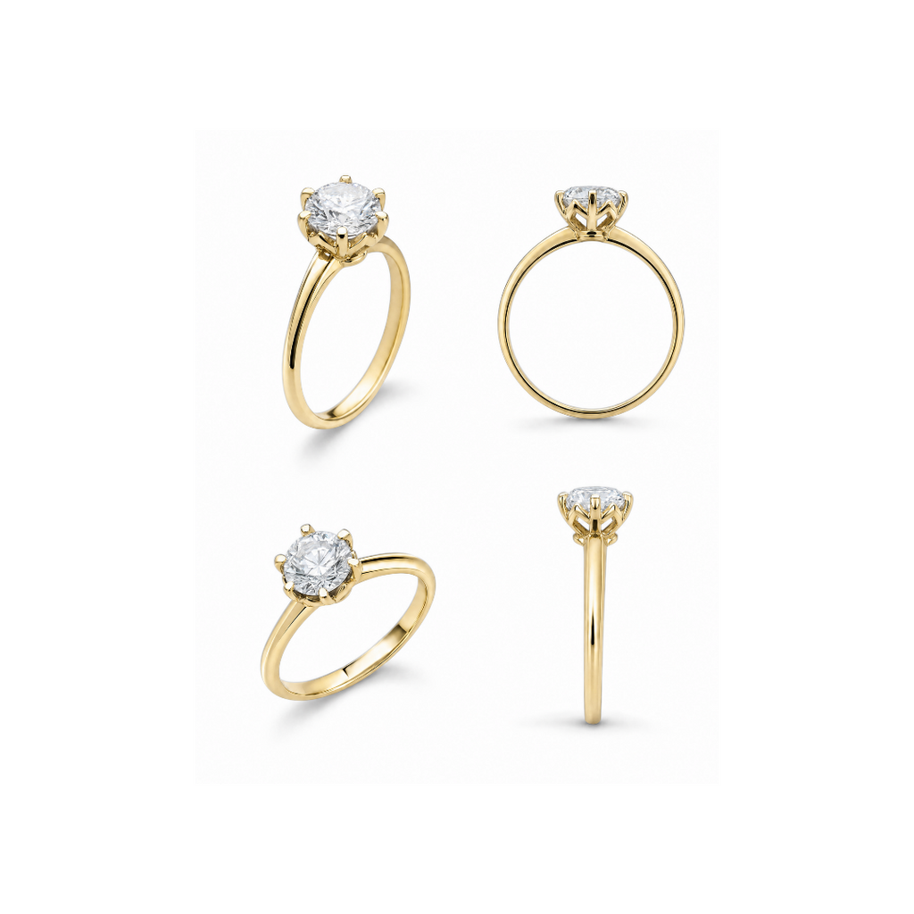 Protea Moissanite Engagement Ring